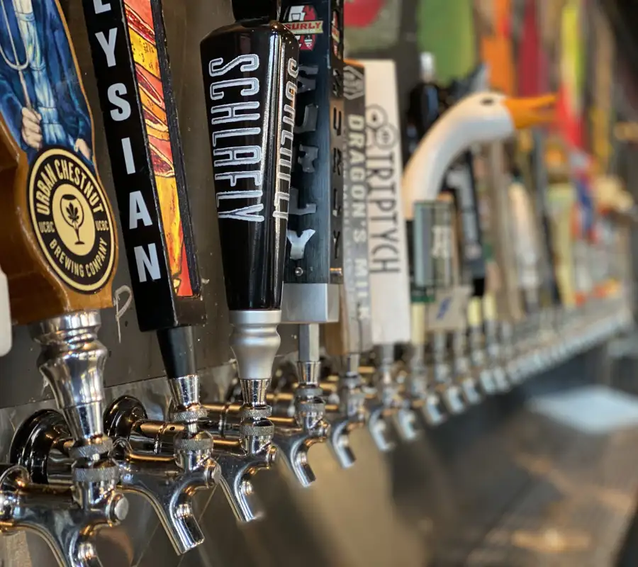 beer taps lineup